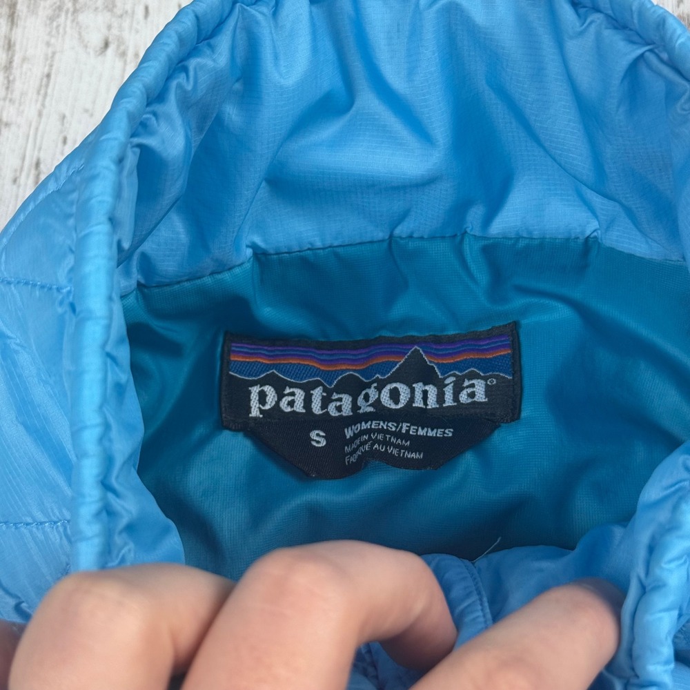 Patagonia Nano Puff Vest Womens Small Blue Quilted Insulated Full Zip Puffer S - Picture 3 of 8